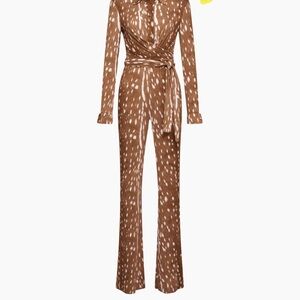 ISO Diane von Furstenberg Michele Jersey Fawn Jumpsuit